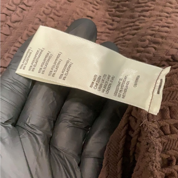 Free People Midi Sweater Dress Gabby Seamless Brown Stretchy Boho - M - Picture 7 of 7